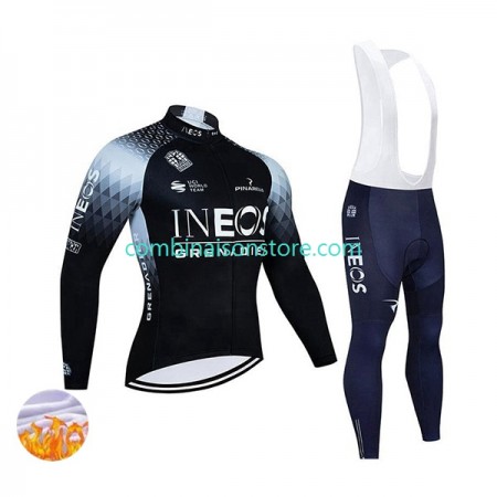 Maillot Cyclisme Hiver + Collant à Bretelles 2022 Ineos Grenadiers N003